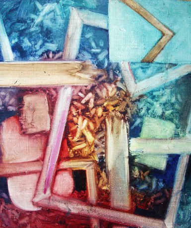 Blindrámy, 1983, akryl,olej-sololit 56.5x49.5 cm