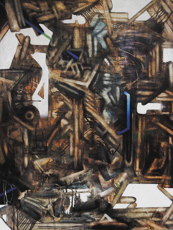Mexická metafora, 1996, olej-plátno 122.5x92 cm